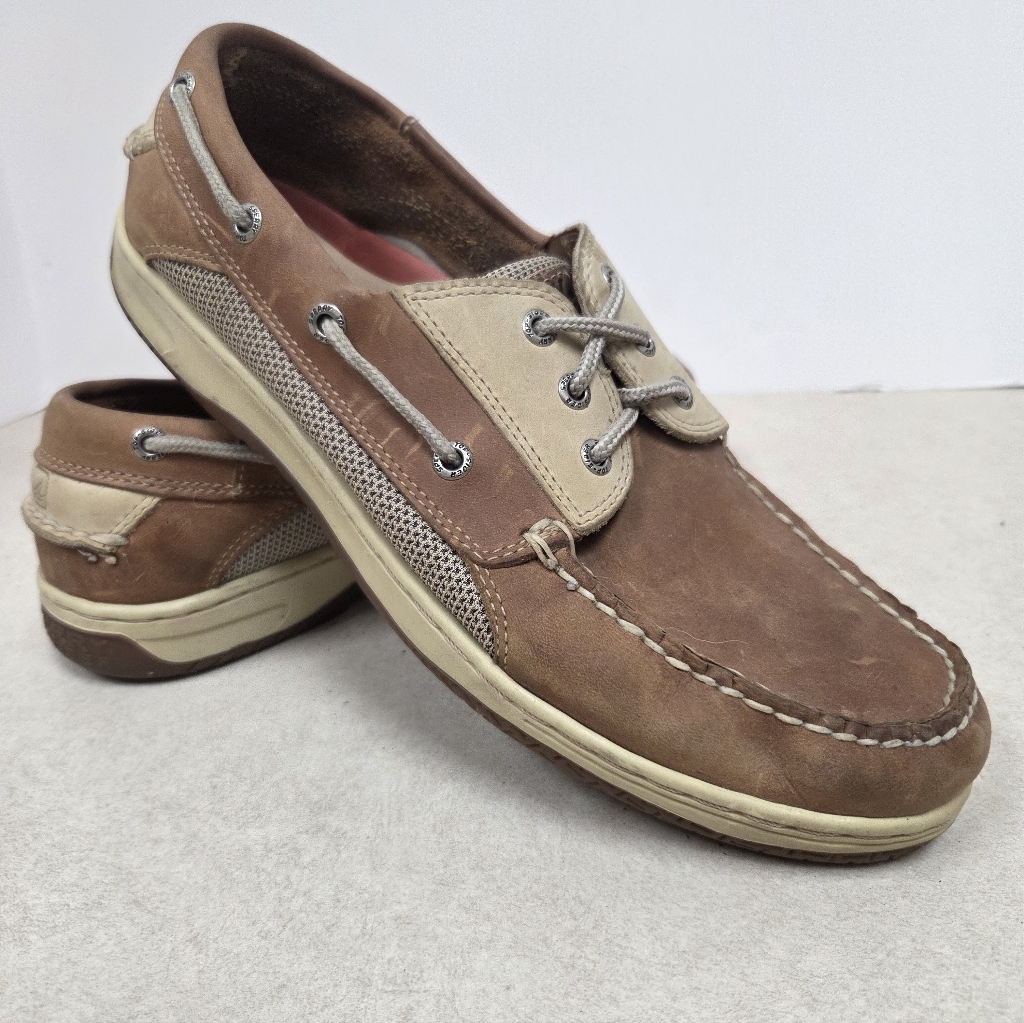 Sperry Top-Sider "Billfish" Tan 3 Eye Boat Shoe Men's Size 10 1/2